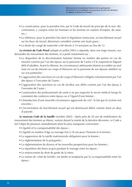 Projet « Renforcement du leadership féminin et de ... - Genre en action