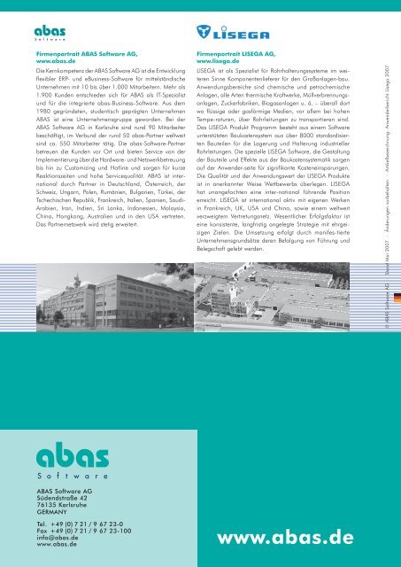 abas-Business-Software passt sich an ... - ABAS Software AG