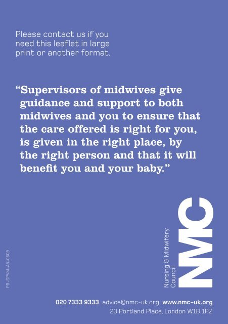 How supervision and supervisors of midwives can help you