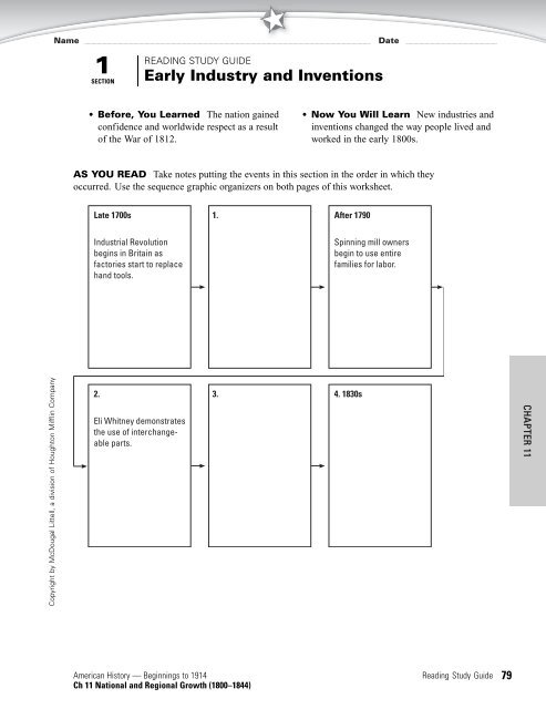 Inventions of the industrial revolution worksheet answers