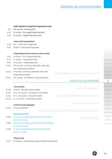 PDF Elektronikus relék - G E Power Controls