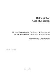 Betrieblicher Ausbildungsplan