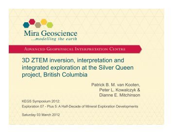 3D ZTEM inversion, interpretation and integrated exploration at the ...