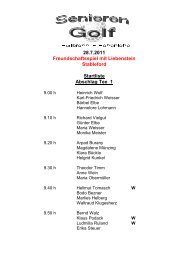 28.7.2011 Freundschaftsspiel mit Liebenstein Stableford Startliste ...