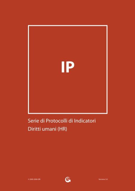 Serie di Protocolli di Indicatori Diritti umani - Global Reporting Initiative