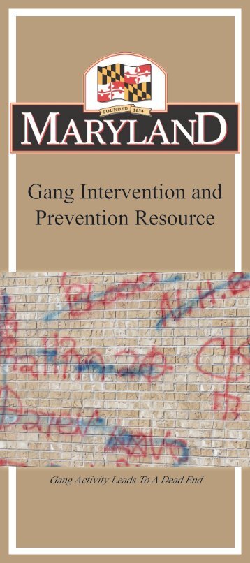 Maryland Gang Intervention and Prevention Resource