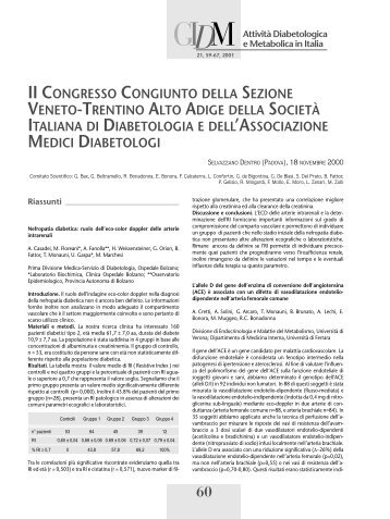 articolo completo in pdf - Giornale Italiano di Diabetologia e ...