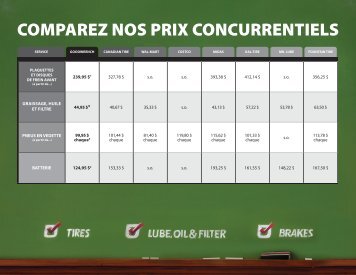 COMPAREZ NOS PRIX CONCURRENTIELS - GM Canada