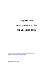 Originals from the Argentine magazine Mirador (2002-2006)