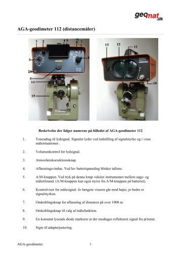 AGA-geodimeter 112 \(distancemåler\) - Geomat.dk