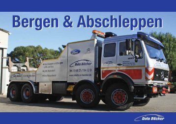 Der Spezialist für Bergen und Abschleppen - Auto Bäcker