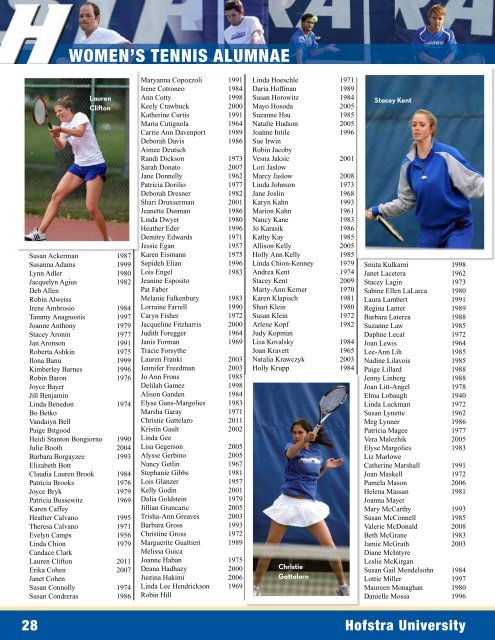 2011– 12 Men's and woMen's Tennis - GoHofstra.com