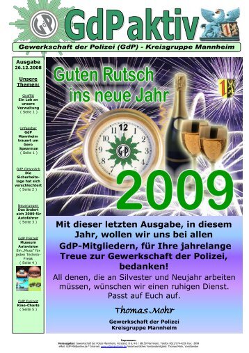 GdP aktiv Ausgabe 2008-12-26-2 - GdP Mannheim