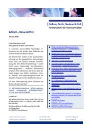 Abfall • Newsletter - GGSC