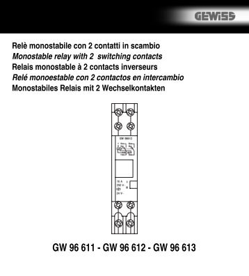 GW 96 611 - GW 96 612 - GW 96 613 - Gewiss