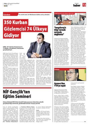 350 Kurban Gözlemcisi 74 Ülkeye Gidiyor