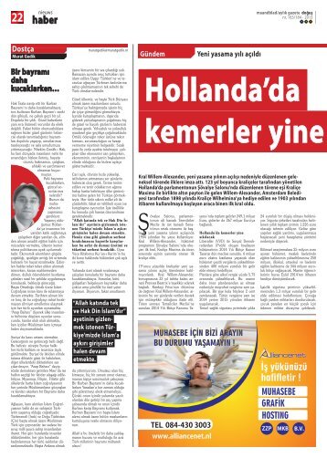 Hollanda’da kemerler yine