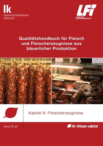 Qualitätshandbuch für Fleisch und Fleischerzeugnisse ... - Wooly Pigs