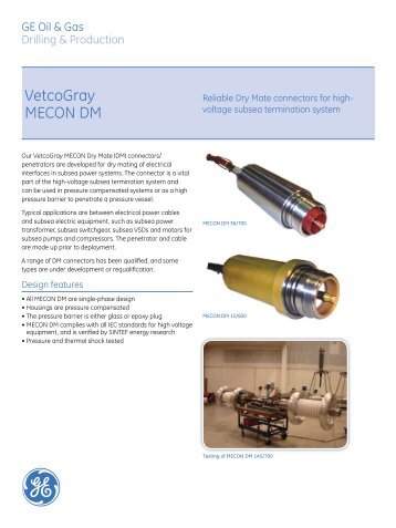 VetcoGray MECON DM / PDF 107kb - GE Energy