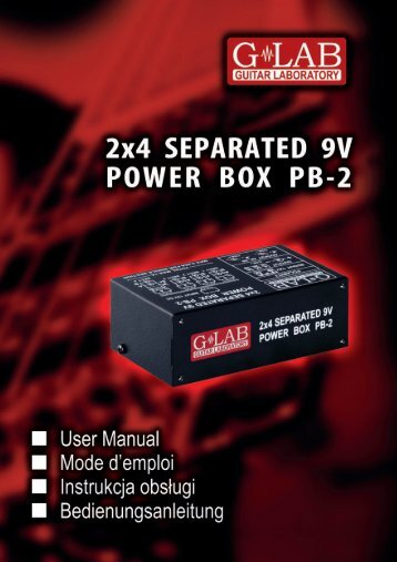 Instrukcja obsługi 2x4 Separated 9V Power Box PB-2 - G LAB