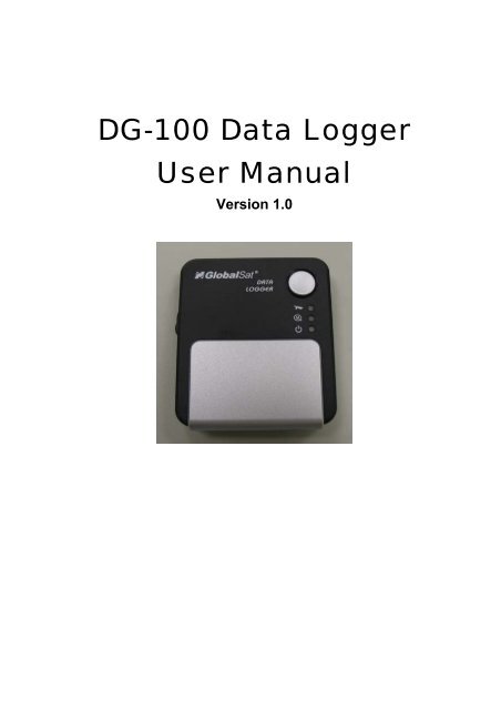 DG-100 Data Logger User Manual
