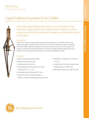 Caged Fullbore Flowmeter (3 arm CFBM) - GE Energy