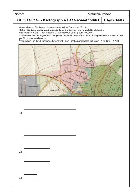 GEO 146/147 - Kartographie LA/ Geomethodik I