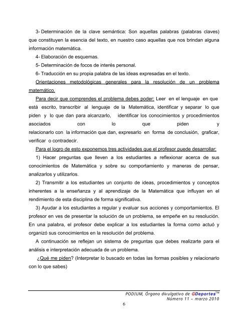 Conjunto de problemas matemáticos para los alumnos ... - GDeportes