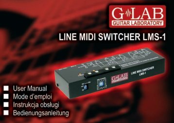 Instrukcja obsługi LINE MIDI SWITCHER LMS-1 - G LAB