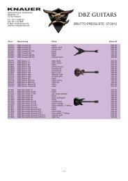 UVP-Preisliste Electric Guitars - Gknauer.de