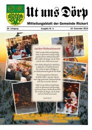 Mitteilungsblatt der Gemeinde Rickert