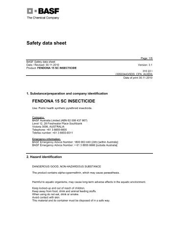 Safety data sheet - Pest Control Solutions - BASF