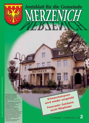 Nr. 02/2013, erschienen am 01.02.2013 - Gemeinde Merzenich