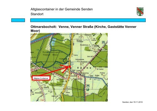 Präsentation Altglasentsorgung in der Gemeinde Senden