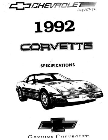1992 Chevrolet Corvette - GM Heritage Center