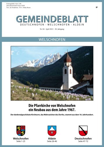 Gemeindeblatt Nr. 04 / 2011 (3,17 MB)