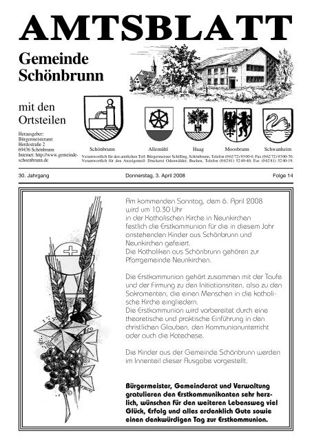 AMTSBLATT - Schönbrunn