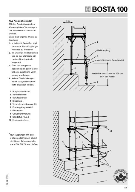 Hünnebeck Bosta 100 A+V - Geruest