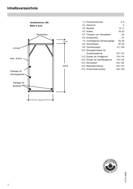 Hünnebeck Bosta 100 A+V - Geruest