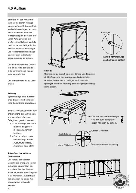 Hünnebeck Bosta 100 A+V - Geruest