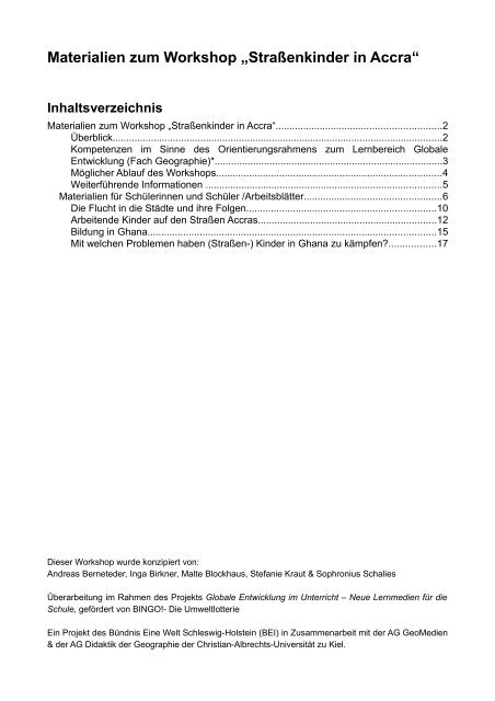 Straßenkinder in Accra - Methoden für Globales Lernen ...
