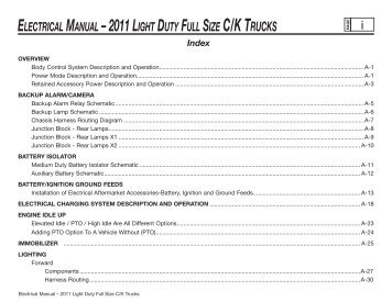 electrical manual – 2011 light duty full size c/k trucks - GM UPFITTER