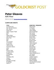 Peter Gleaves CV 010713.pdf - Goldcrest Films