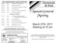 March 2011 - Germania Club of Hamilton