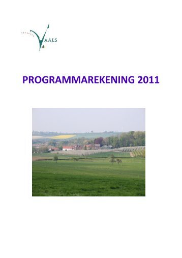 Jaarrekening 2011 - Bestuurlijke informatie gemeente Vaals