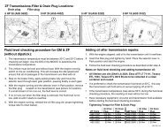 Fluid level checking procedure for GM & ZF (without dipstick): - GE39