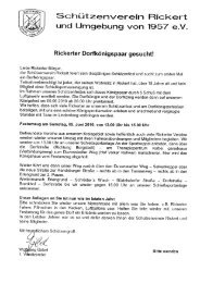 Schü tz-enrzerein F|ickert - Gemeinde Rickert