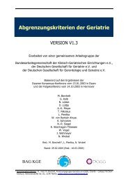 Abgrenzungskriterien der Geriatrie - Version V1.3 - DRG ...