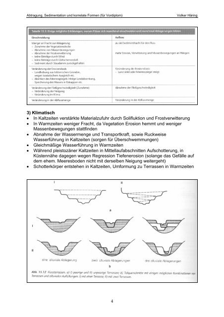 Abtragung, Sedimentation