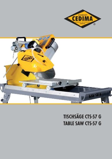 tischsäge cts-57 g table saw cts-57 g - CEDIMA GmbH